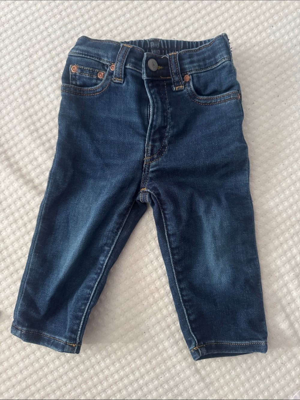 Baby boy Polo Ralph Lauren Dark Blue Denim Jeans - Classic Stretch Bottoms